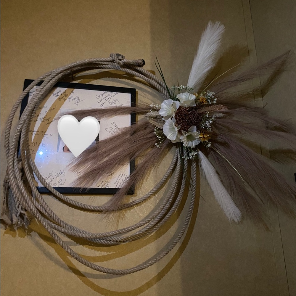 Rustic Floral Rope Wall Decor - Picture 3 of 4
